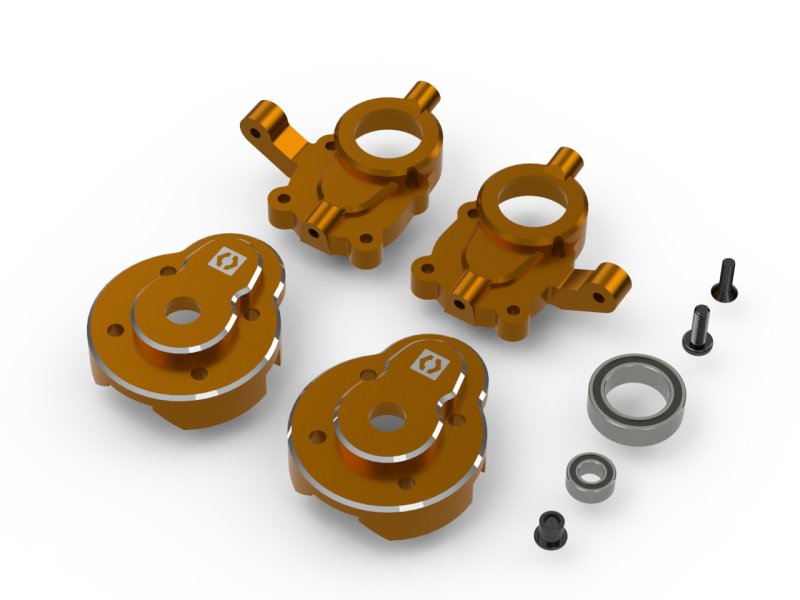 HPI Racing Aluminum Portal Steering Spindle Set Orange for Venture18