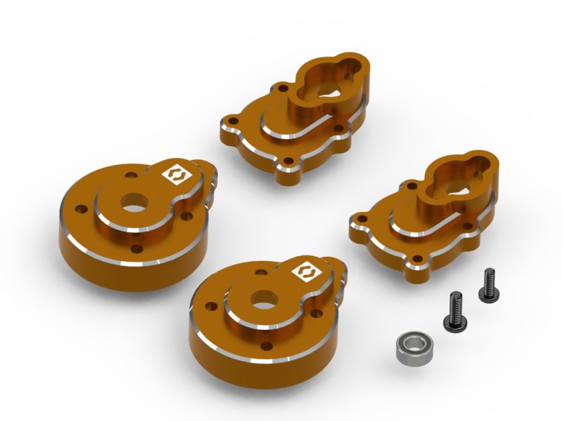 HPI Racing Aluminum Portal Rear Hub Set Orange for Venture18 (2pcs)