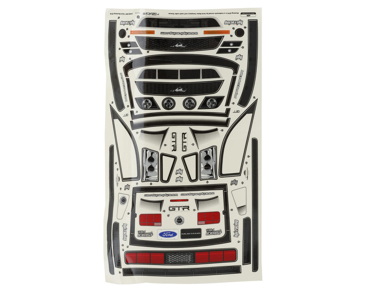 HPI Racing Ford Mustang GT-R Clear Body Shell 200mm 255mm Wheelbase for 1/10 Scale Touring Cars