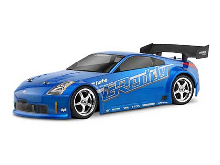 HPI Racing Nissan 350Z GReddy Twin Turbo Clear Body Shell 200mm for 1/10 Scale Touring Cars