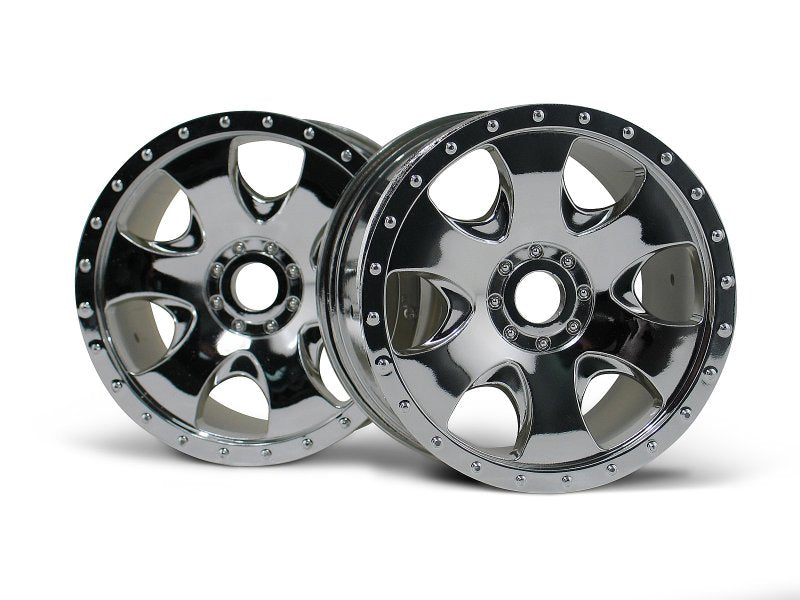 HPI Racing Warlock Wheel Chrome 83x56mm (2pcs) for Savage X Monster Trucks