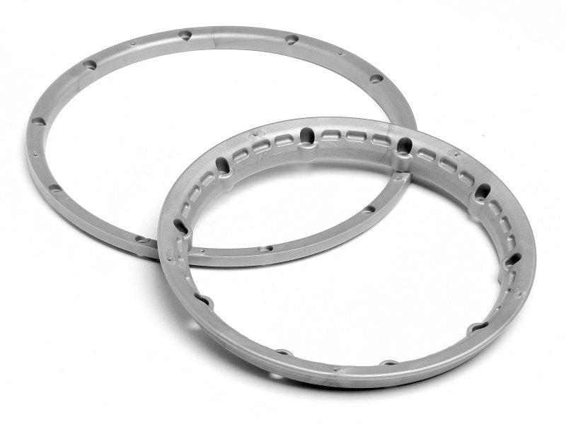 HPI Racing Heavy Duty Wheel Bead Lock Rings Silver for 2 Wheels for Baja 5SC/T/R