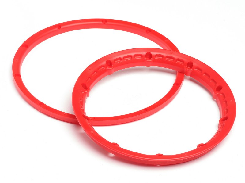 HPI Racing Heavy Duty Wheel Beadlock Rings Red (for 2 Wheels)