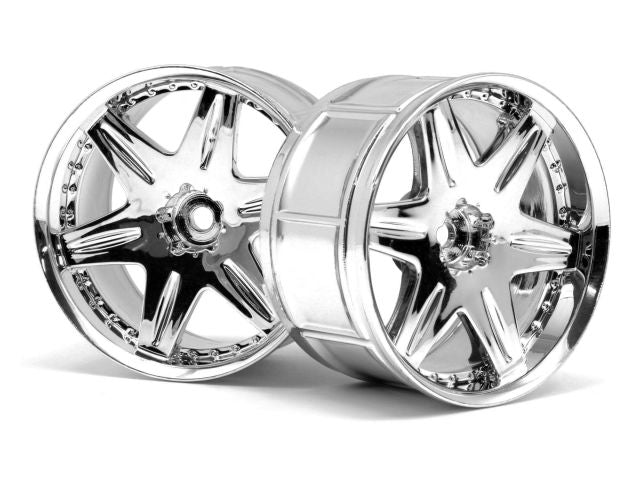 HPI Racing LP35 Work LS406 Chrome Wheels (2-Pack)