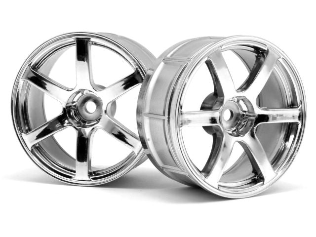 HPI Racing LP29 Wheel Yokohama AVS Model T6 Chrome (2pcs) for 1/10 Scale Drift Cars