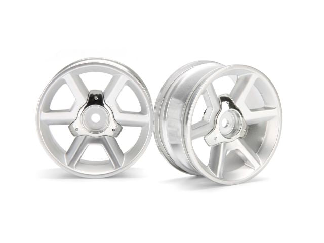 HPI Racing GT Wheel Silver 6mm Offset (2pcs) for 1/10 Scale Touring Cars