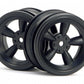 HPI Racing Black Vintage 5 Spoke Wheel 26mm 0mm Offset (2pcs) for 1/10 Scale On-Road Cars