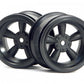 HPI Racing Black Vintage 5 Spoke Wheel 31mm 6mm Offset (2pcs) for 1/10 Scale On-Road Cars