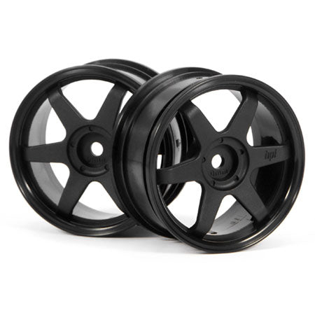 HPI Racing TE37 Wheel 26mm Black 0mm Offset for 1/10 Scale Touring Cars