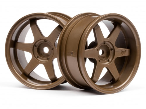 HPI Racing TE37 Wheel 26mm Bronze 6mm Offset for 1/10 Scale Touring Cars