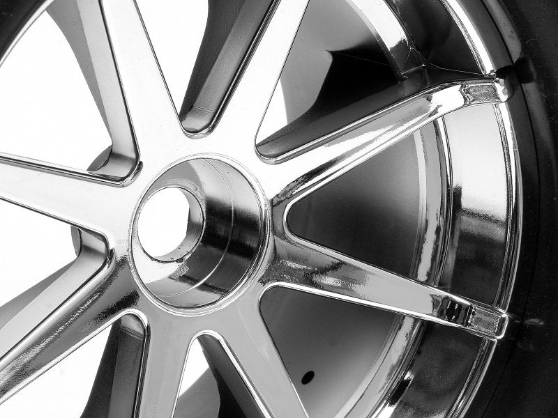 HPI Racing Mounted Goliath Tire 178x97mm on Blast Wheel Chrome for Savage X Monster Trucks
