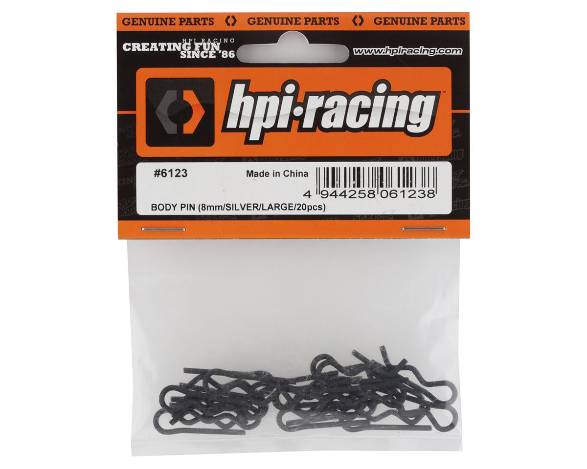 HPI Racing Large Black Body Pins 20 Pieces for RC Vehicles
