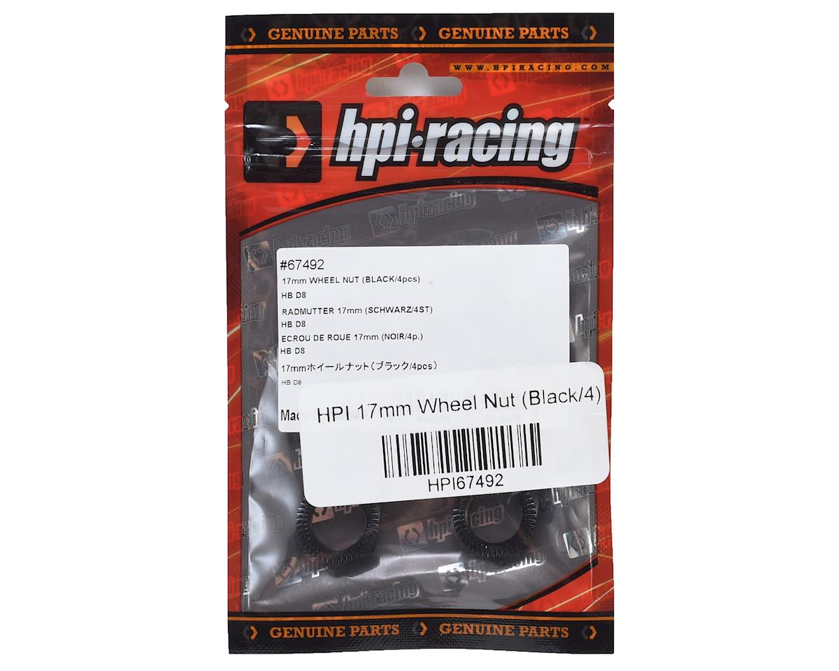 HPI Racing 17mm Black Wheel Nut 4 Pieces Vorza Flux Trophy