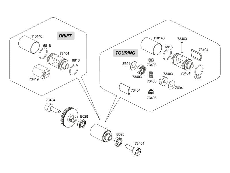 HPI Racing Differential Pinion Gear Set for Micro RS4 Drift
