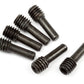 HPI Racing M4x2.5x12mm Black Screw Shafts (6-Pack) — Savage X