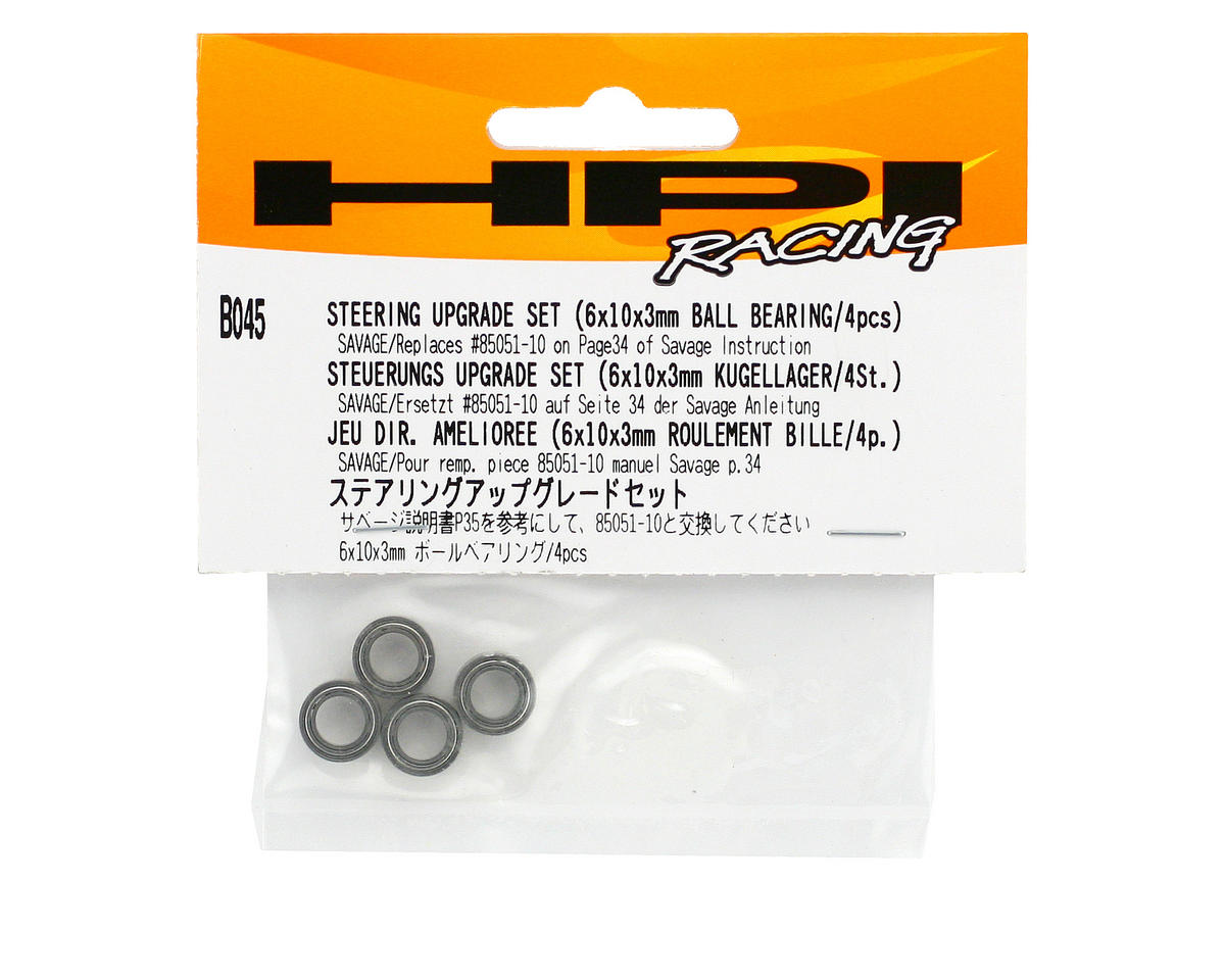 HPI Racing Steering Upgrade Set with 6x10x3mm Ball Bearings (4-Pack)