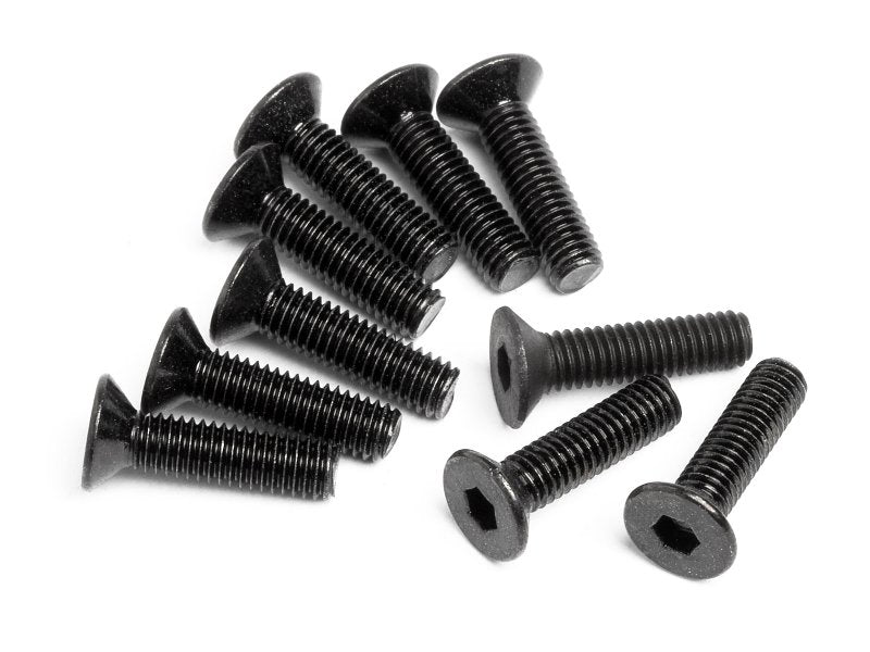 HPI Racing M3x12mm Flat Head Hex Screws (10-Pack)