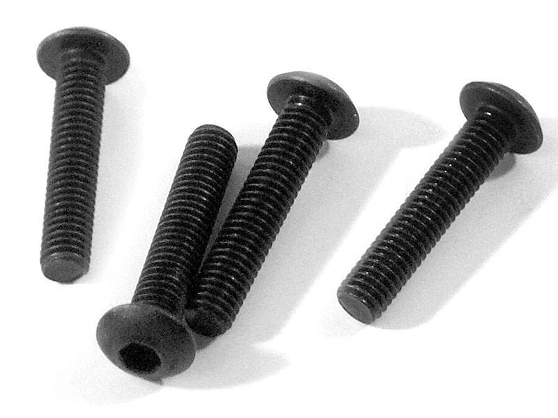 HPI Racing M3x15mm Button Head Hex Screws (4-Pack)