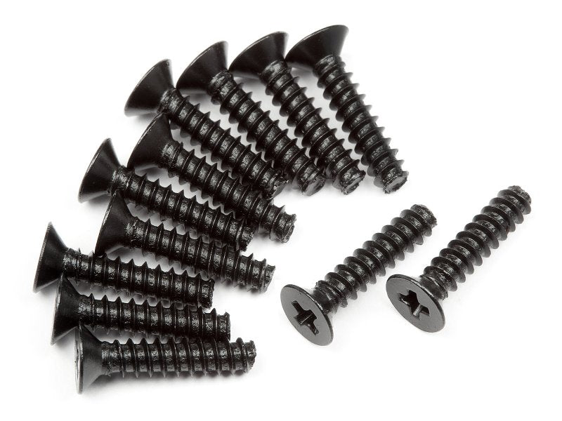 HPI Racing M2.6x12mm Self-Tapping Flat Head Screws (12-Pack)