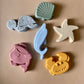 Silicone Sand bucket with toys and shovel
