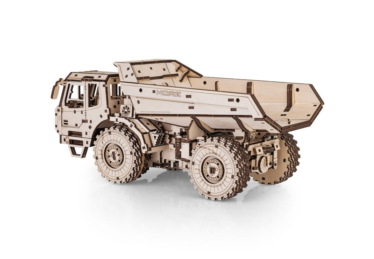 MoAZ-75053 Dump Truck — Mechanical Wooden Model, 538 Pieces