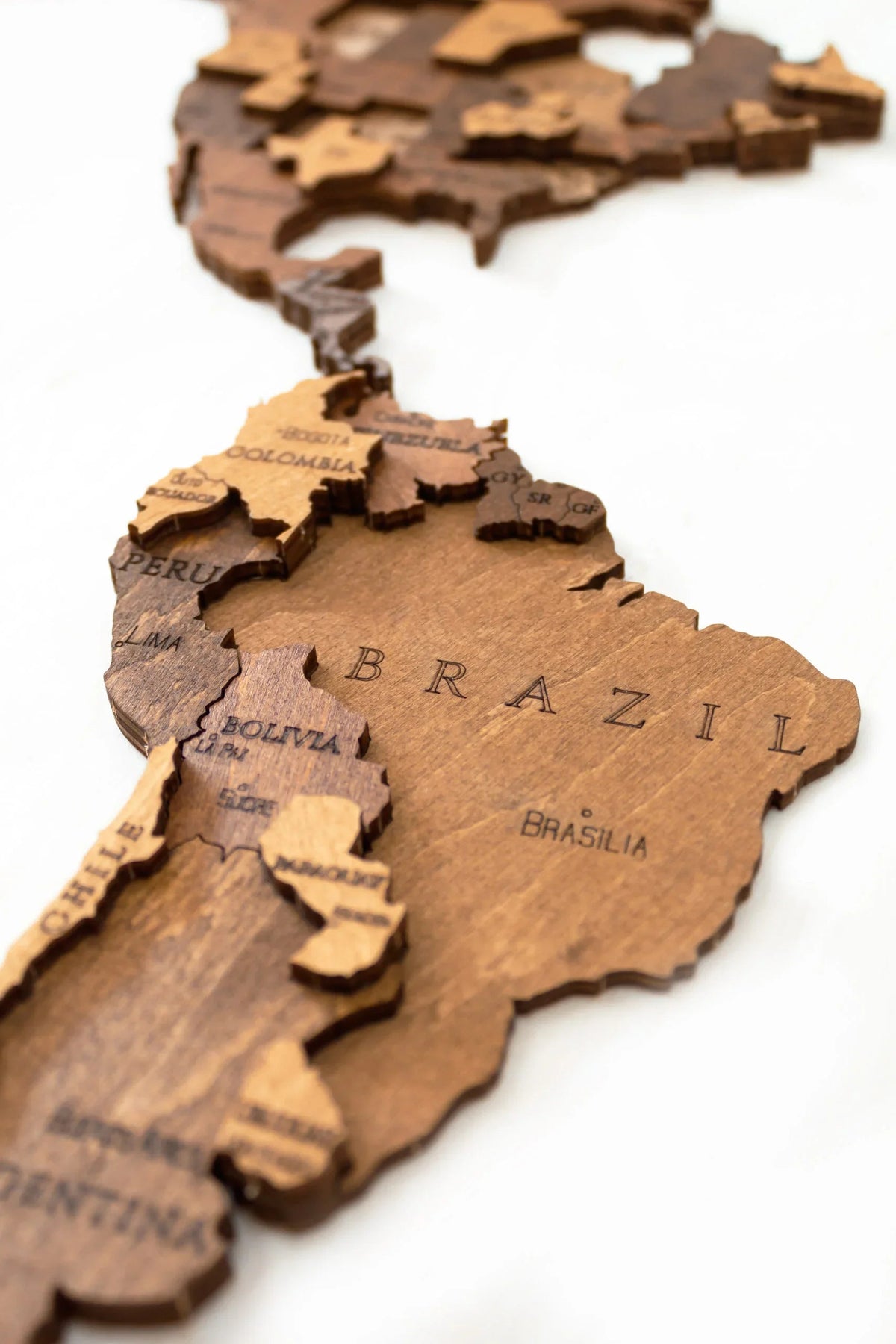 Choco World Map — Wooden Wall Decor