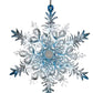 Blue / Clear Snowflake Ornament -