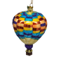Glass Hot Air Balloon Ornament - Patchwork