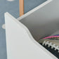 HOMCOM Kids Bookcase Multi-Shelf Book Rack with Mobile Drawer, Gray