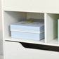 HOMCOM Kids Bookcase Multi-Shelf Book Rack with Mobile Drawer, White