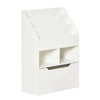 HOMCOM Kids Bookcase Multi-Shelf Book Rack with Mobile Drawer, White