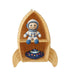 Rattan Rocket Ship Wall Shelf – Space Theme Kids Room & Nursery Décor