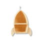 Rattan Rocket Ship Wall Shelf – Space Theme Kids Room & Nursery Décor