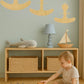 The Seaside Anchor – Boho Rattan Wall Hanging for Nurseries, Kids Rooms and Ocean Lovers