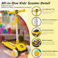 ToyRides Elite Kids Ride On 3-Wheel Scooter W/Buildable Blocks, Aged 3-9, Yellow