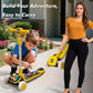 ToyRides Elite Kids Ride On 3-Wheel Scooter W/Buildable Blocks, Aged 3-9, Yellow