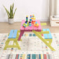 Civil HN Multifunctional Kid's Armchair, Table + 2 Benches (All-in-one), Blue + Pink