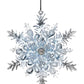 Blue / Clear Snowflake Ornament -
