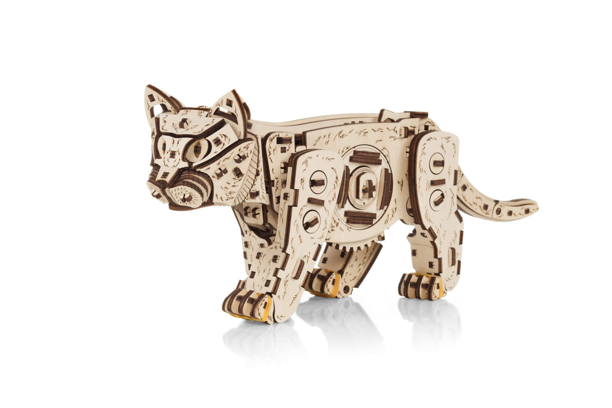 Kitten — Mechanical Wooden Model, 236 Pieces