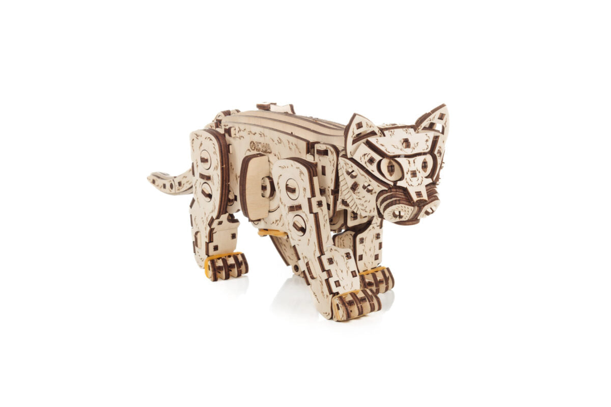 Kitten — Mechanical Wooden Model, 236 Pieces