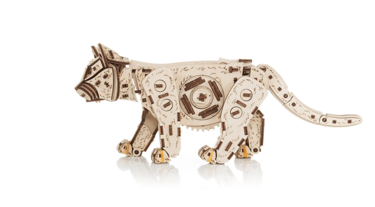 Kitten — Mechanical Wooden Model, 236 Pieces