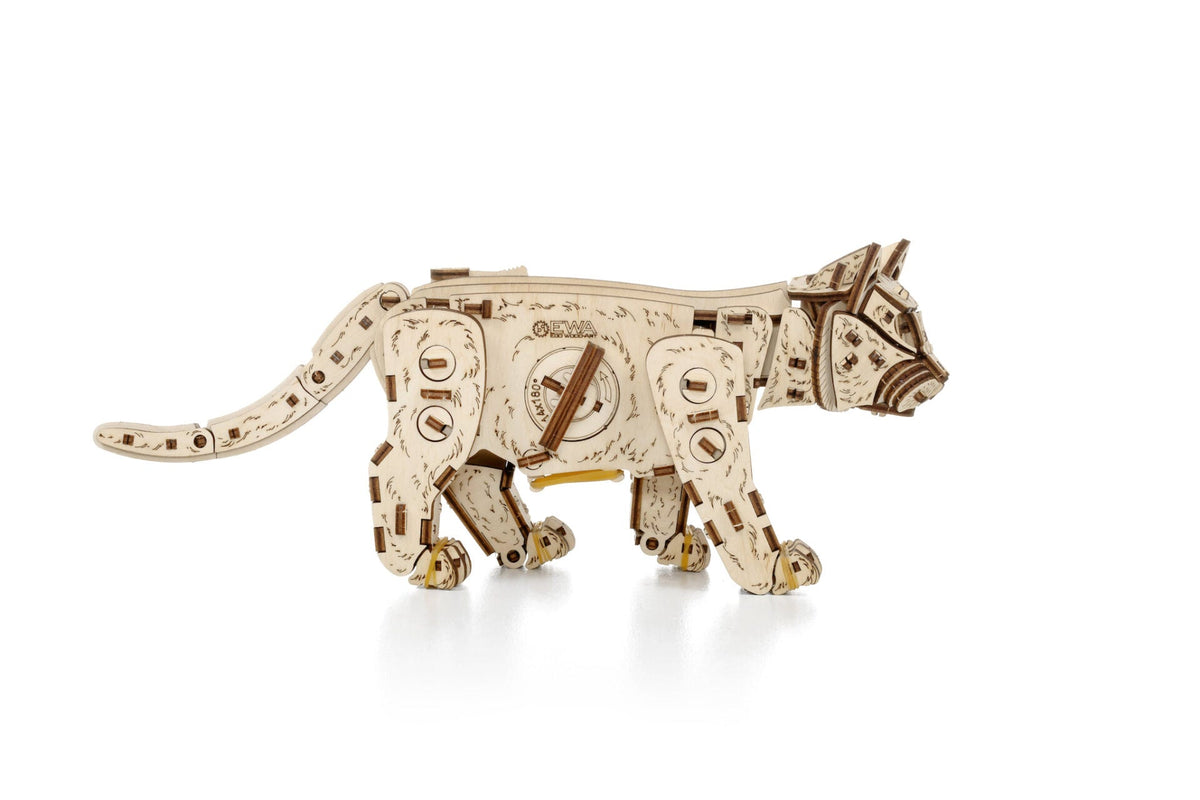 Kitten — Mechanical Wooden Model, 236 Pieces