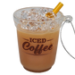 Liquid-Filled Glass Iced Coffee Ornament