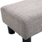 HOMCOM 16" Cube Modern Linen Pouf Ottoman with Black Legs, Grey