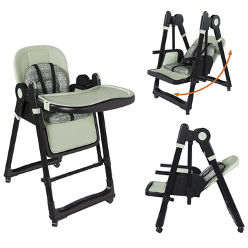 Leavader Adjustable Baby High Chair 0-6 Years, Dark Green