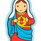 Immaculate Heart Mary Catholic Fridge Magnet | Pure Heart | Little Drops of Water