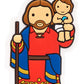 Saint Christopher Catholic Fridge Magnet | Travelers Patron | Little Drops of Water