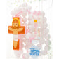 First Communion Catholic Rosary Girls | Pink Prayer Beads | Little Drops of Water
