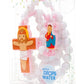 Immaculate Heart Catholic Rosary Girls | Pink Prayer Beads | Little Drops of Water