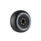 Louise R/C SC-Groove 1/10 Short Course Tires Soft 12mm 14mm 17mm Removable Hex Mounted Black Rim Pair